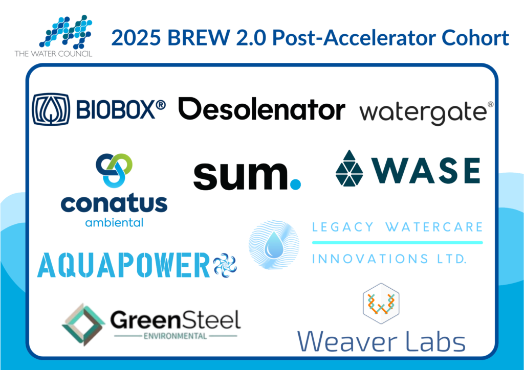 A box with logos of the 10 companies in the BREW 2.0 cohort.