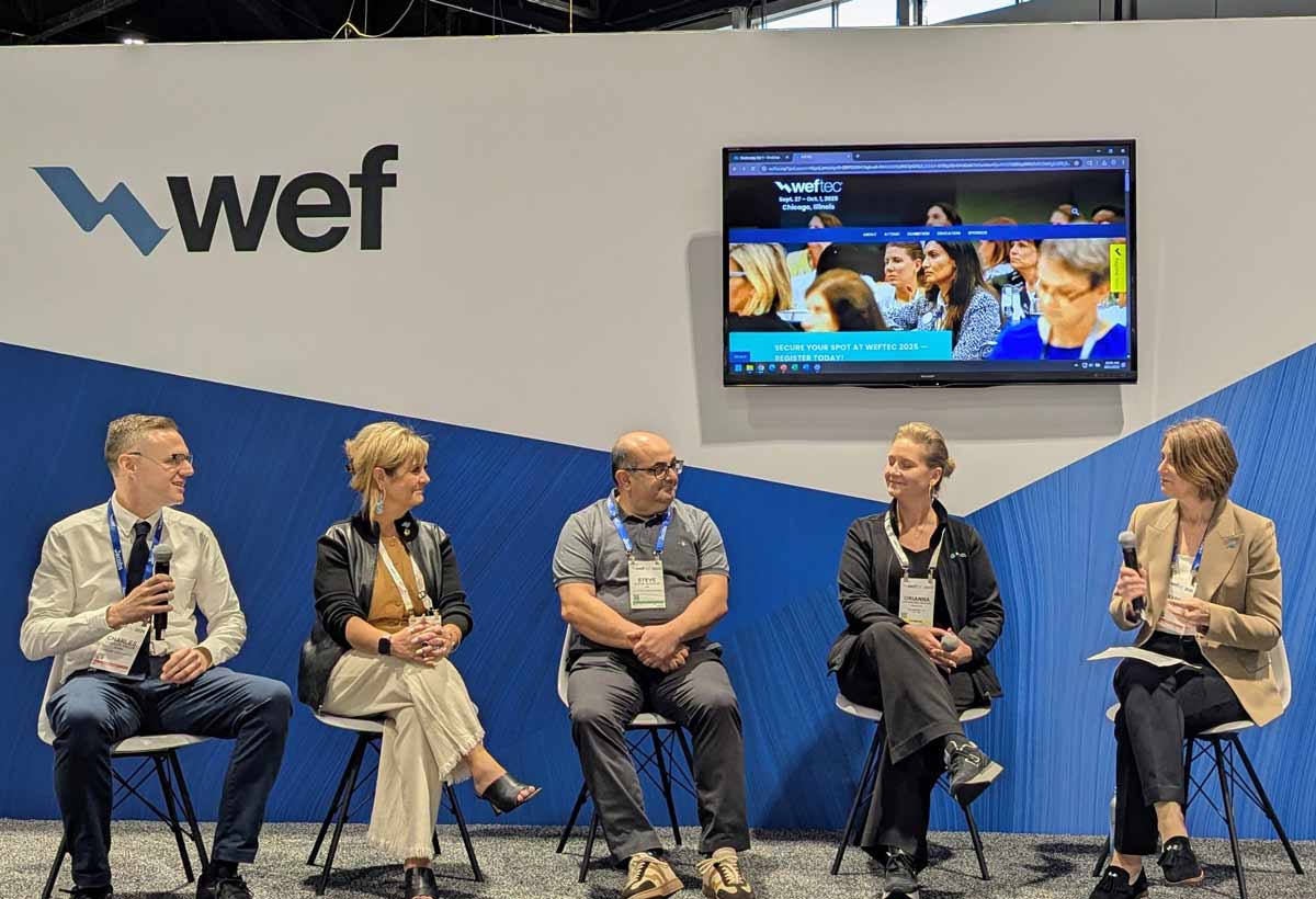 WEF panel discussion on stage